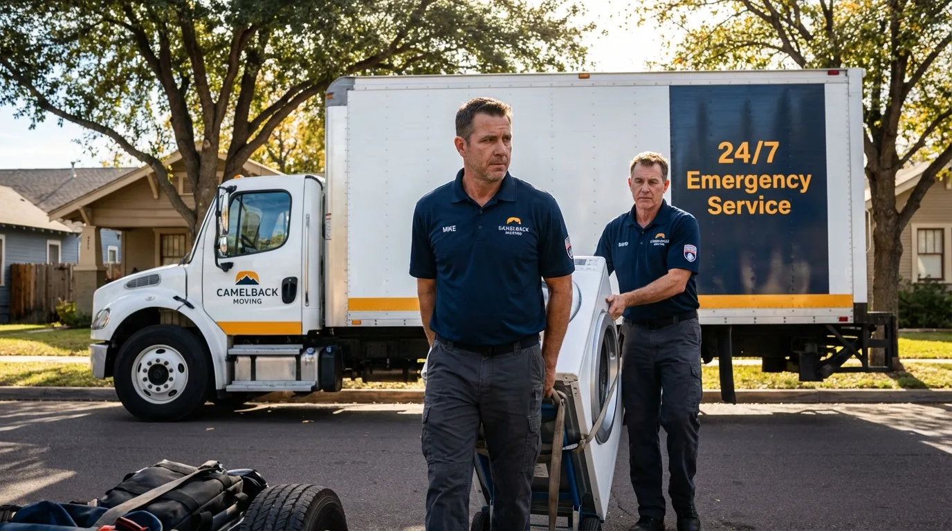 CamelBack Moving crew loading furniture in Delray Beach, FL